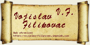 Vojislav Filipovac vizit kartica
